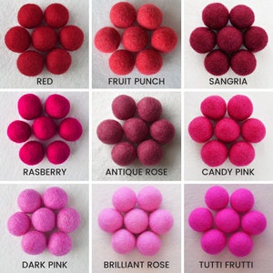 QUALITY 2.5 CM Felt Balls Felt Pom Pom Garland, Felt Balls, Wool Felt Beads, Felted Balls, Felt Beads, Felt Ball Garland, Bulk Felt Balls image 2