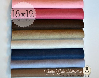 FAIRYTALE Felt Collection, Wool Blend Felt, Wool Felt Sheets, Wool Felt Fabric, Felt Fabric Bundle, Wool Felt Bundles, Felt Collections