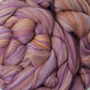 New 2 ozs ROSE PETAL, Wool Roving, Blended Merino Roving, Felting, Spinning, Weaving, Merino Wool Roving, Felting Supplies, Art Blend