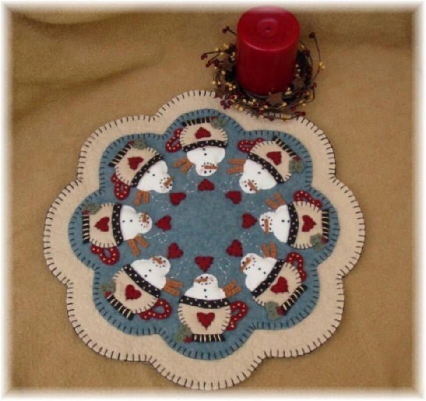 Candle Mat Kit Penny Rug Kit Wool Felt Kit Christmas Candle Etsy