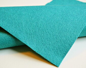 JADED OCEAN Wool Felt, Merino Wool Blend Felt Wool Blend Felt Wool Felt Yardage Wool Felt Fabric green Blue Felt Fabric, turquoise felt