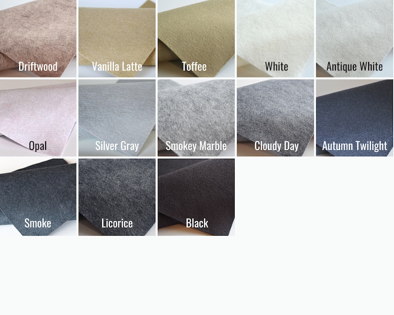 CHOOSE 5 or 10, Wool Felt Sheets, Wool Felt , Merino Wool Felt, Wool Blend Felt, Wool Felt Fabric, Craft Felt Sheets Colors Bundle, DIY Kits imagem 10