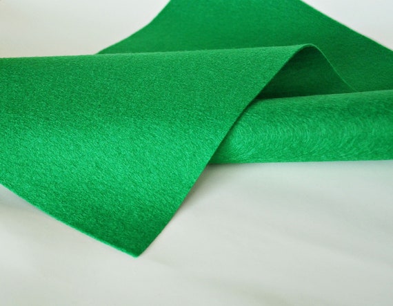 KELLY GREEN Wool Felt, Merino Wool Blend Felt, Wool Felt Yardage