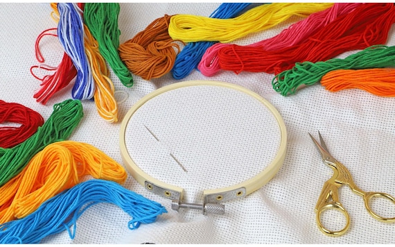4 In. Bamboo Embroidery Hoops, Embroidery Supplies, Cross Stitch