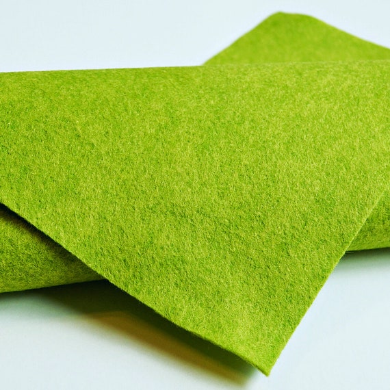 LIMELIGHT Wool Felt Merino Wool Blend Felt Bright Green Wool Blend Felt Wool Felt Yardage Wool Felt Fabric Green Felt Fabric