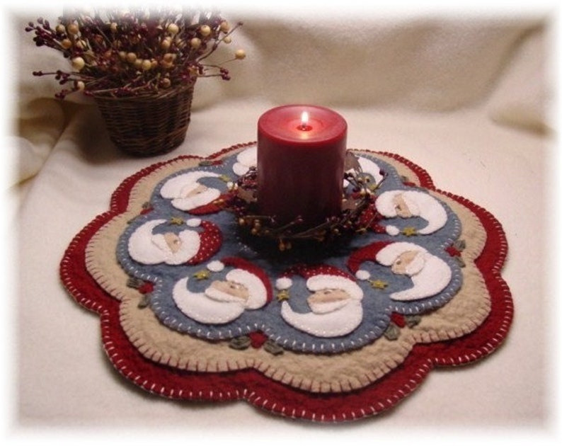 BELIEVE Candle Mat Kit Penny Rug Wool Applique Felt Kit Etsy