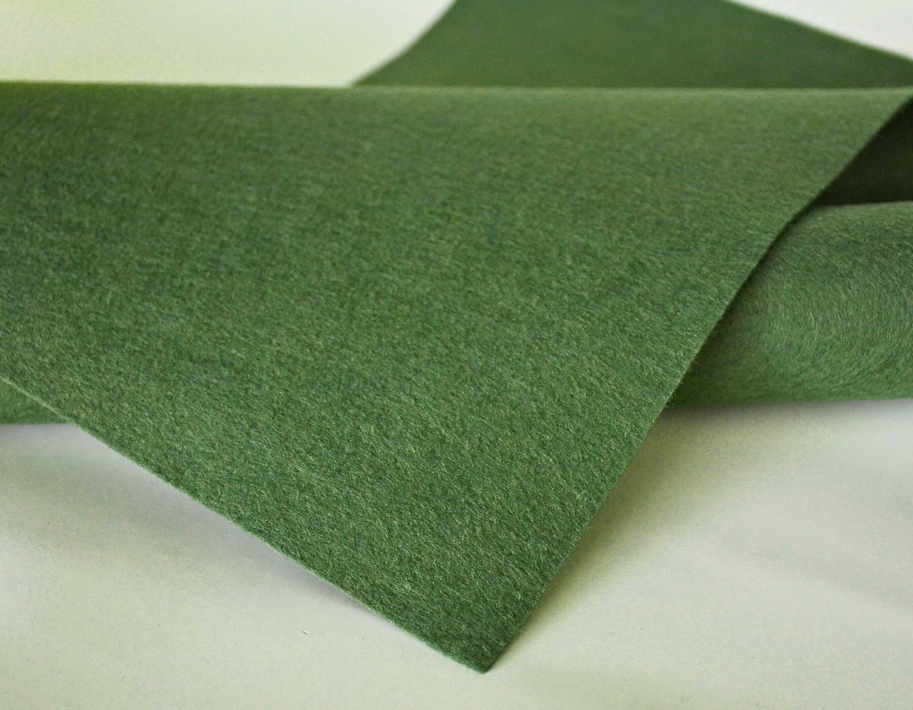 Muddy Green Felt Sheets - Woollyfelt