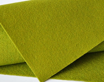 OUTDOOR RETREAT Wool Felt, Merino Wool Blend Felt, Wool Felt Yardage, Wool Felt Fabric, Green Felt Fabric, Green Felt Yardage, Green Felt