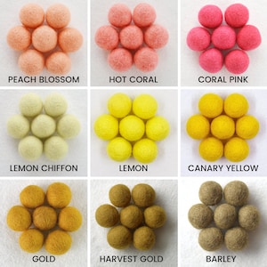 QUALITY 2.5 CM Felt Balls Felt Pom Pom Garland, Felt Balls, Wool Felt Beads, Felted Balls, Felt Beads, Felt Ball Garland, Bulk Felt Balls image 7