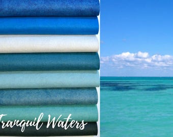 TRANQUIL WATERS Collection, Wool Blend Felt, Wool Felt Sheets, Wool Felt Fabric, Felt Fabric Bundle, Wool Felt Bundles Collections