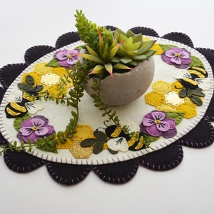 DIGITAL Pattern SWEET HONEYCOMB Penny Rug, Wool Felt Applique Pattern ...