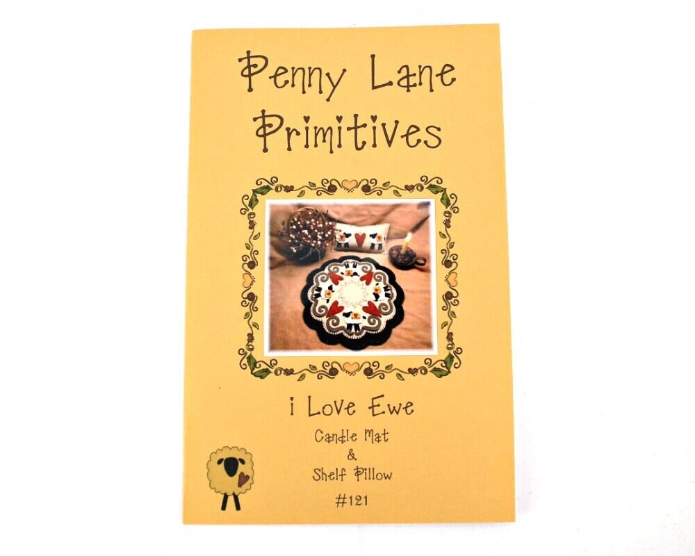 I LOVE EWE Candle Mat Kit Felt Craft Kit Wool Applique Craft Etsy