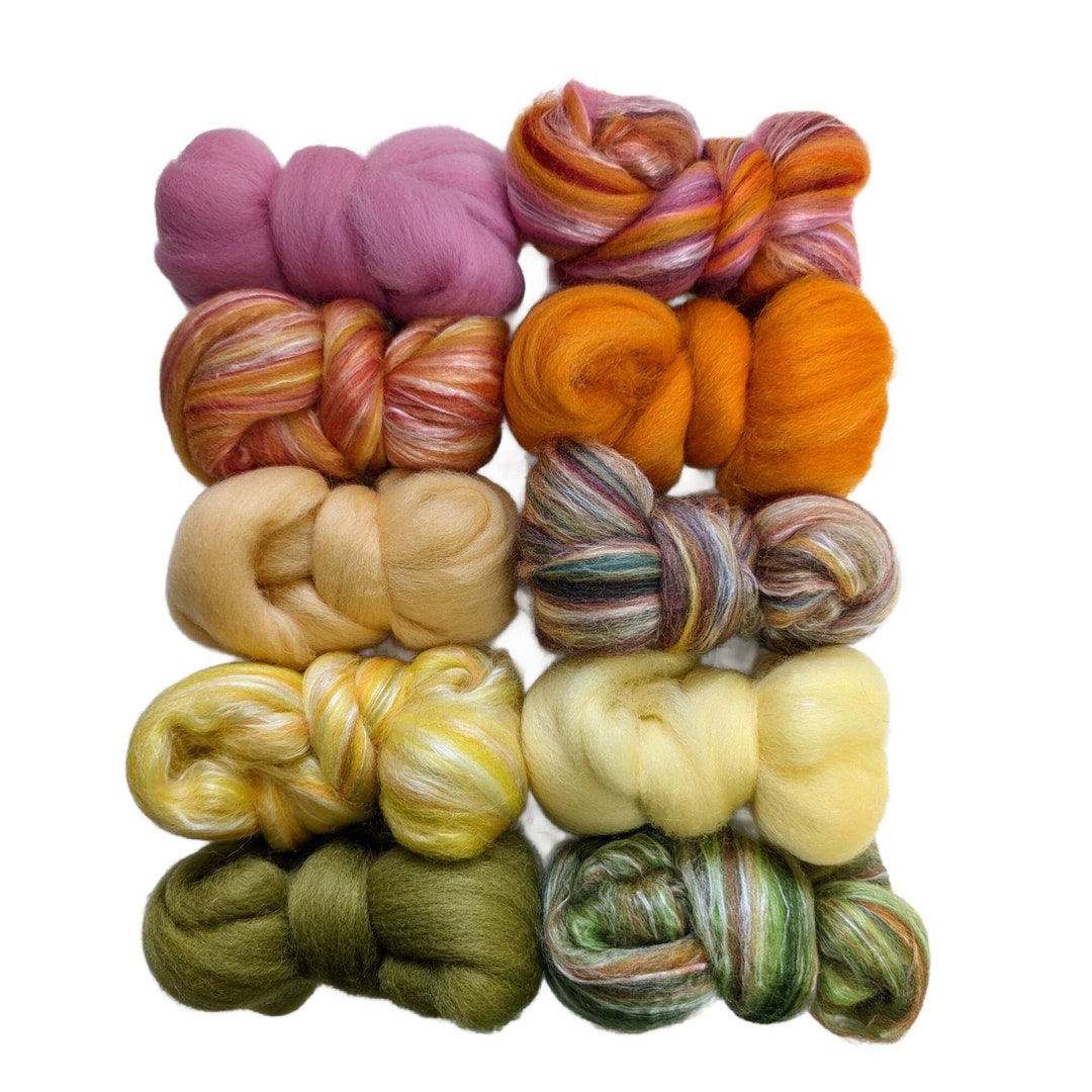 SPRING BEGINNINGS Assorted Colors, Wool Roving, 5 Ozs., 100% Wool ...