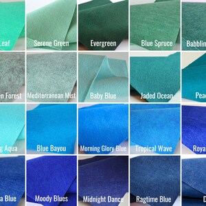 CHOOSE 5 or 10, Wool Felt Sheets, Wool Felt , Merino Wool Felt, Wool Blend Felt, Wool Felt Fabric, Craft Felt Sheets Colors Bundle, DIY Kits imagem 6