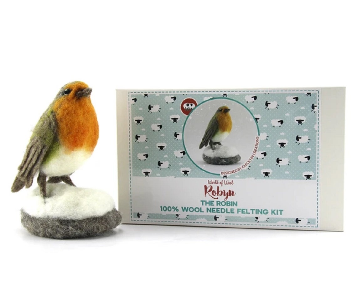 KIT ROBYN the ROBIN Needle Felting Kit Needle Felted Etsy