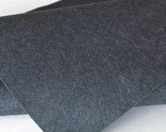 SMOKE Wool Felt, Merino Wool Blend Felt, Wool Felt Yardage, Wool Felt Fabric, Medium Gray Felt, Prim Gray Felt, Grey Felt Fabric