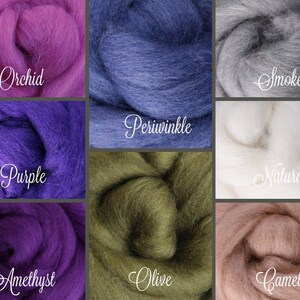 ORCHID Color Range, Wool Roving, 4 ozs. Pack, Wool Roving for Felting Soap, Spinning Fiber, Wool Roving for Needle Felting Supplies