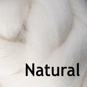 May include: Natural white wool roving, a soft and fluffy fiber used for spinning, felting, and other crafts.