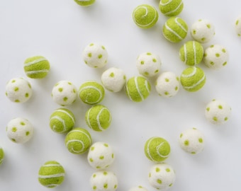 2.5 CM Dots & Swirls Lime Felt Balls, Pom Pom Garland, Wool Felt Beads, Garland, Felted Balls, Felt Ball Garland, Bulk Felt Balls