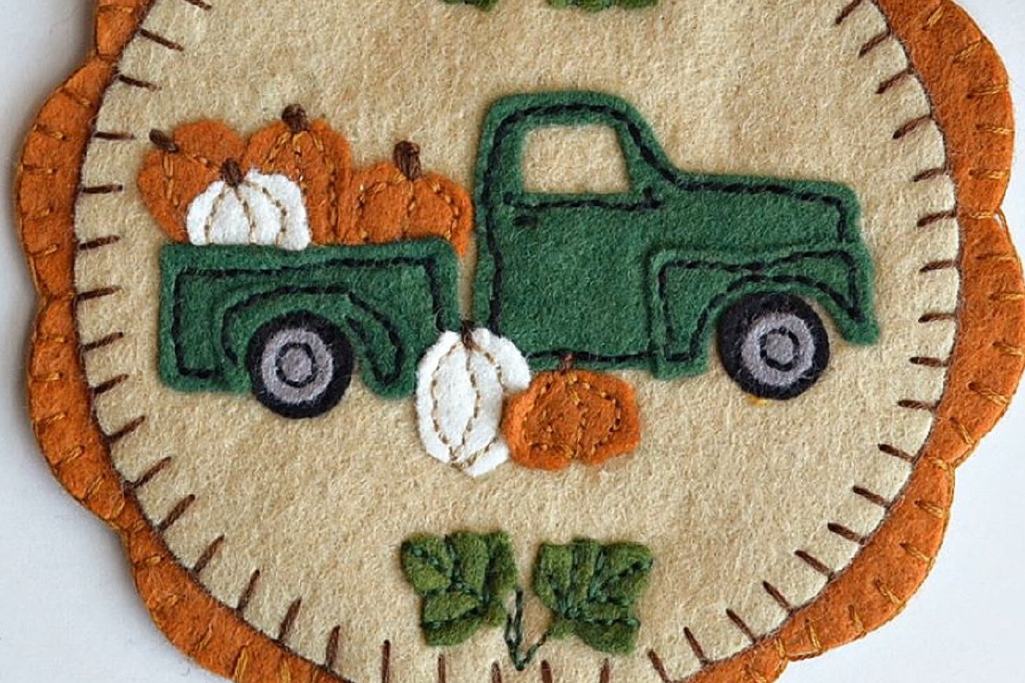 Digitalpattern *** FARM FRESH Pumpkins Mini Candle Mat Wool Penny, PDF ...