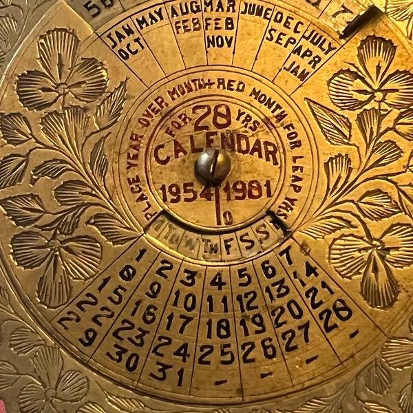 Brass Perpetual Calendar Etsy Brass Perpetual Calendar Etsy