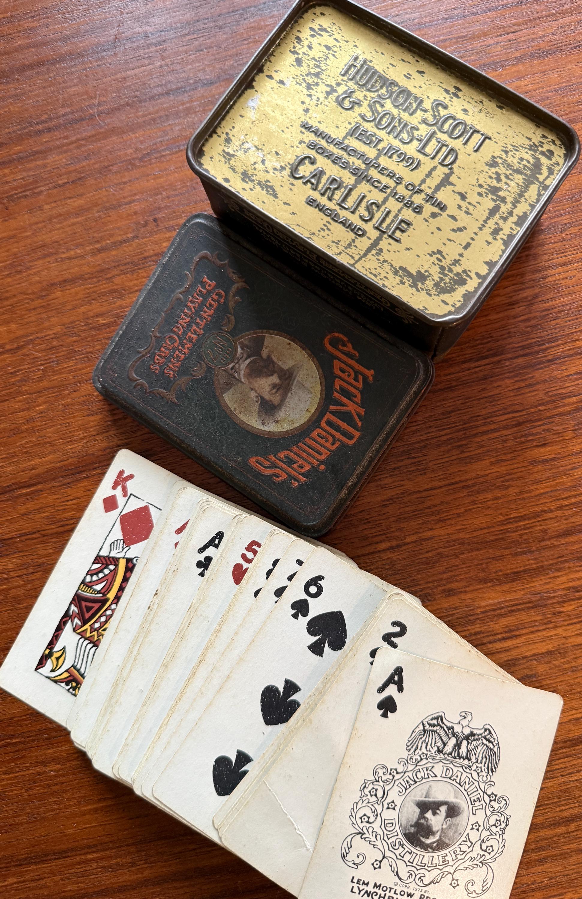 Hudson-scott Jack Daniels Gentlemen's Playing Cards in Tins