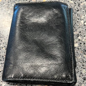 Vintage unisex Esquire billetera ranuras cuero agradable