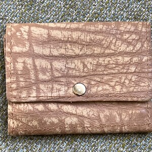 tarjetas de billetera vintage Selke Leathercraft y llavero tan cool vintage como cuero marrón nuevo