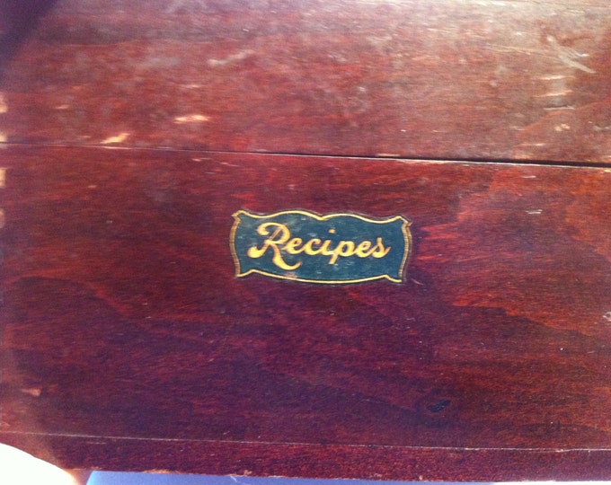 Vintage Wooden Recipe Box Etsy