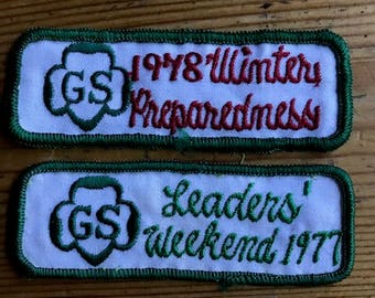 1970s Girl Scout patches sew on anything two