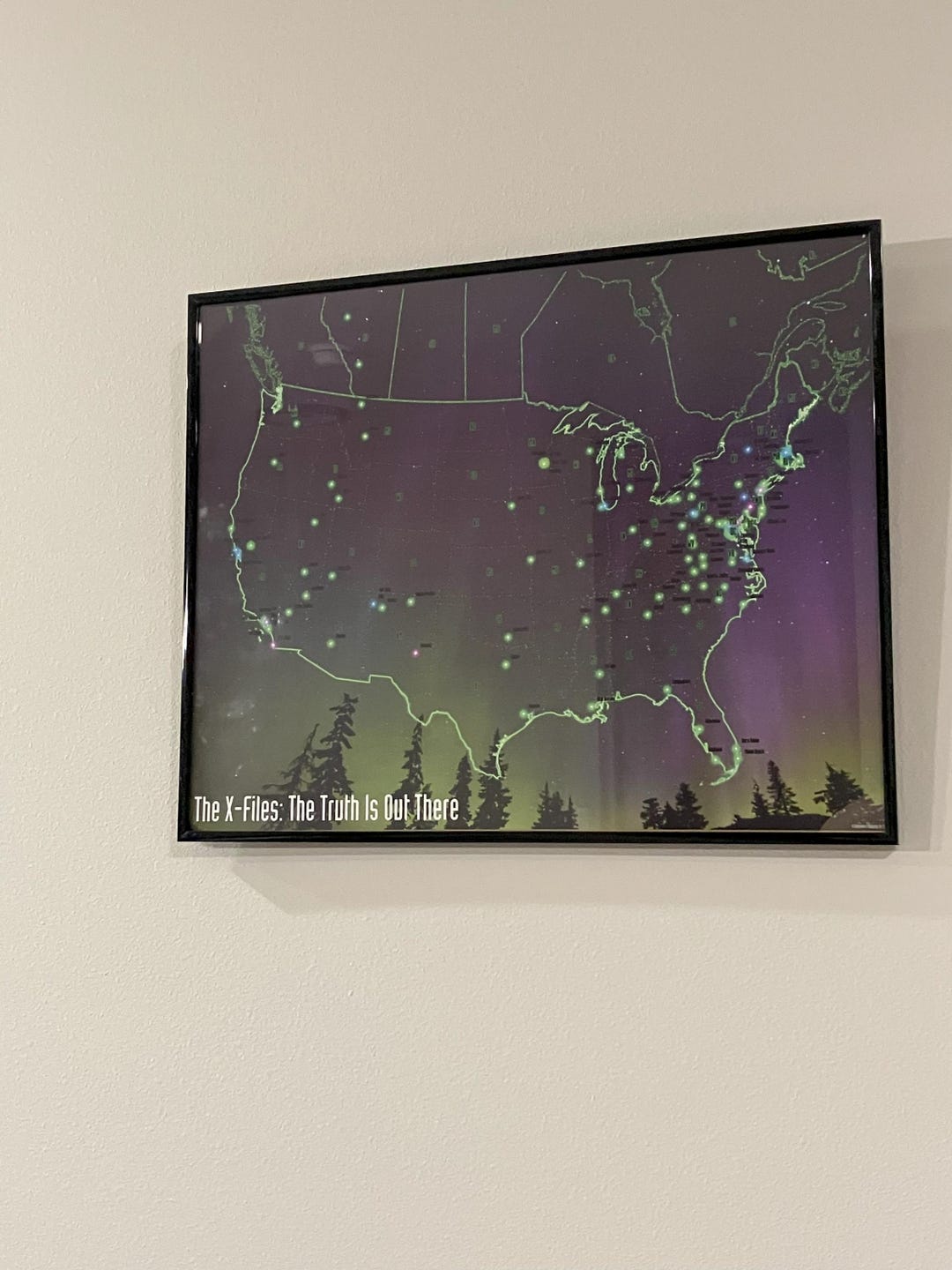 X-files Map Print: Episode Locations Sci-fi Wall Art (16x20) (PDF) - Etsy