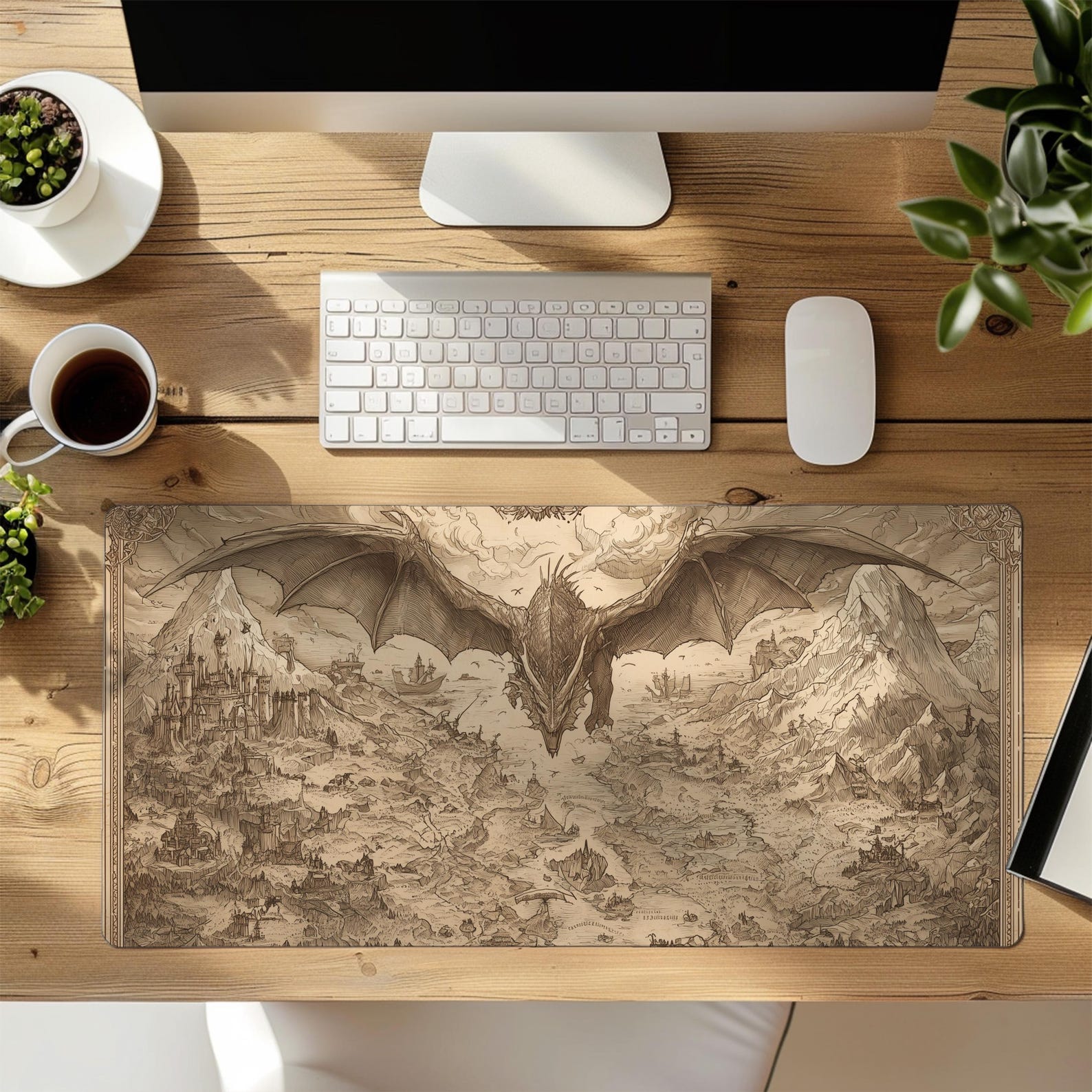 Fanatsy Desk Fantasy Map Desk Mat: RPG Gaming, Home Office Decor - Etsy