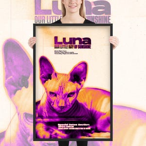 Cornice decorativa da parete personalizzata retrò con animali domestici - Poster personalizzato con ritratto di cane o gatto, opera d'arte vintage per animali domestici, regalo unico per gli amanti degli animali domestici