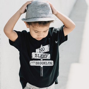 No sleep till Brooklyn Shirt Toddler Tee shirt t shirt  screenprint New York Gift, NYC, city, the Beastie Boys