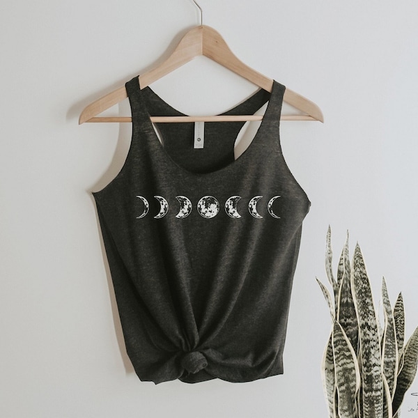 Moon Progression Phases Phase Tank Top Celestial Ladies Tank Top Shirt screenprint Mother's Day gift for her