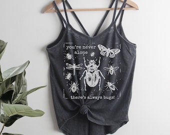 Bug Tank You're never alone there's always Bugs Block print aesthetic Tank Top Ladies Shirt