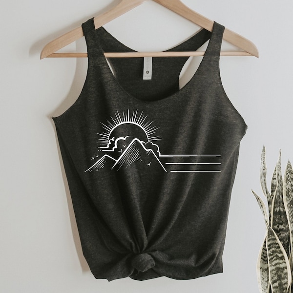 Sunset Mountains Tank Top Nature shirt mother's day gift