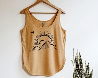 Women/'s Size Medium Orange Bohemian Tank Top