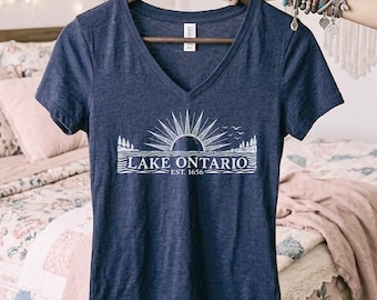 Lake Ontario resist District Triblend V-neck protest shirt t-shirt tee