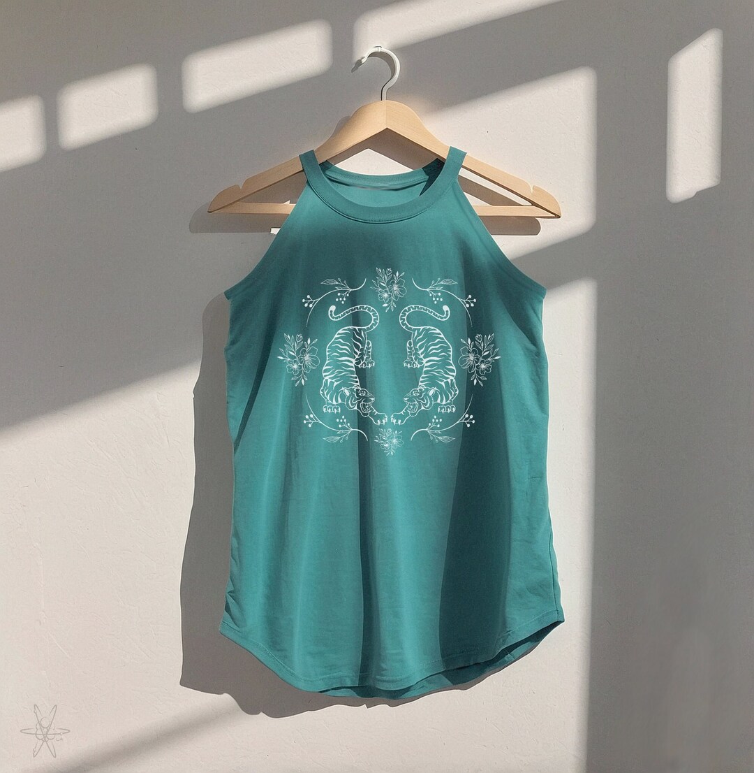 Tigers Tiger Rocker Tank Top Shirt, Mother's Day Gift for Her, Nature ...