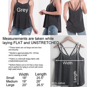 Sunset Birds Strappy Tank Top Ladies Shirt screenprint Mother's Day gift for her, flock, nature inspired, sunrise, sun, summertime, slouchy image 2