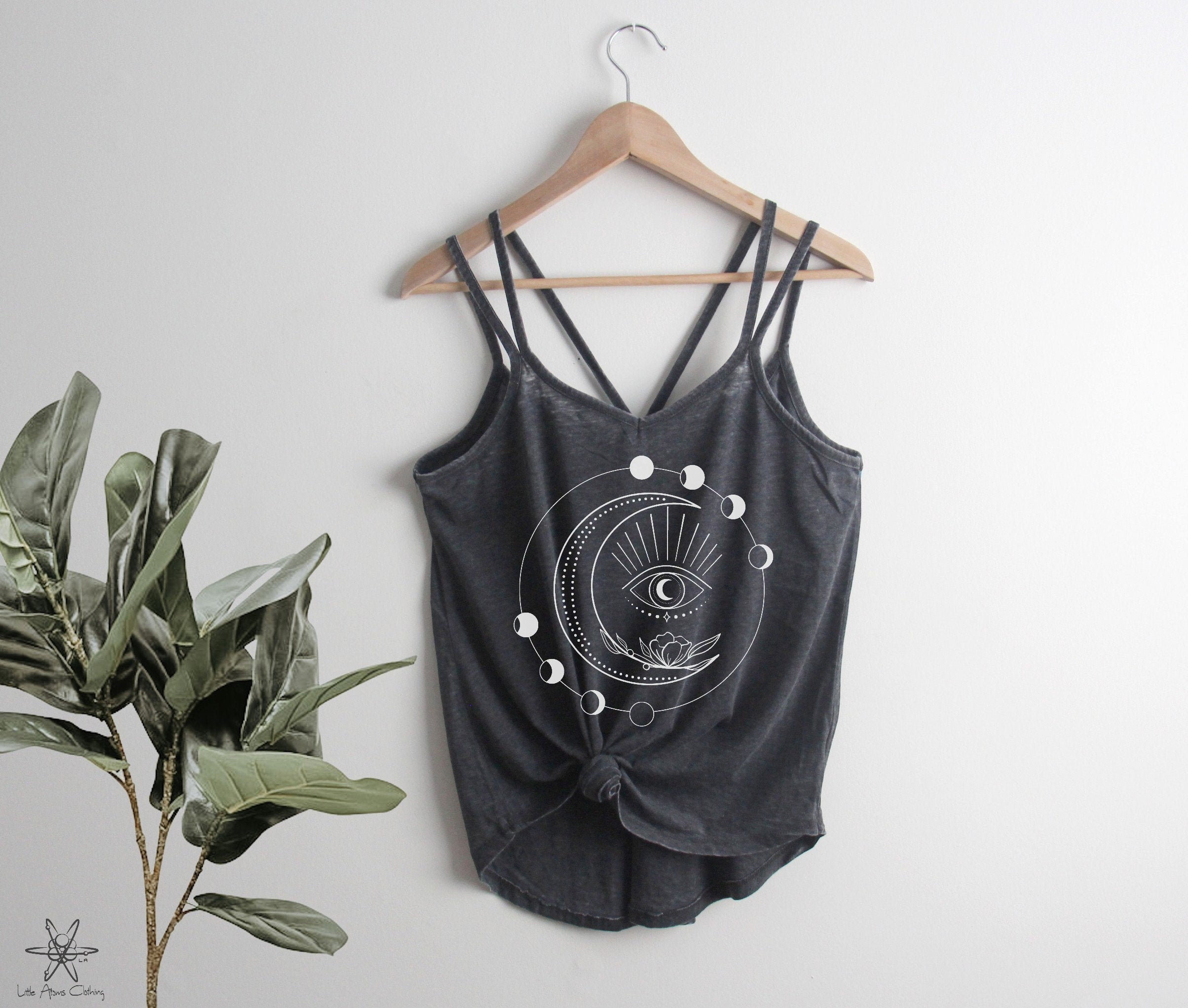 Third Eye Moon Phases Phase Strappy Tank Top Celestial Ladies Shirt Y…