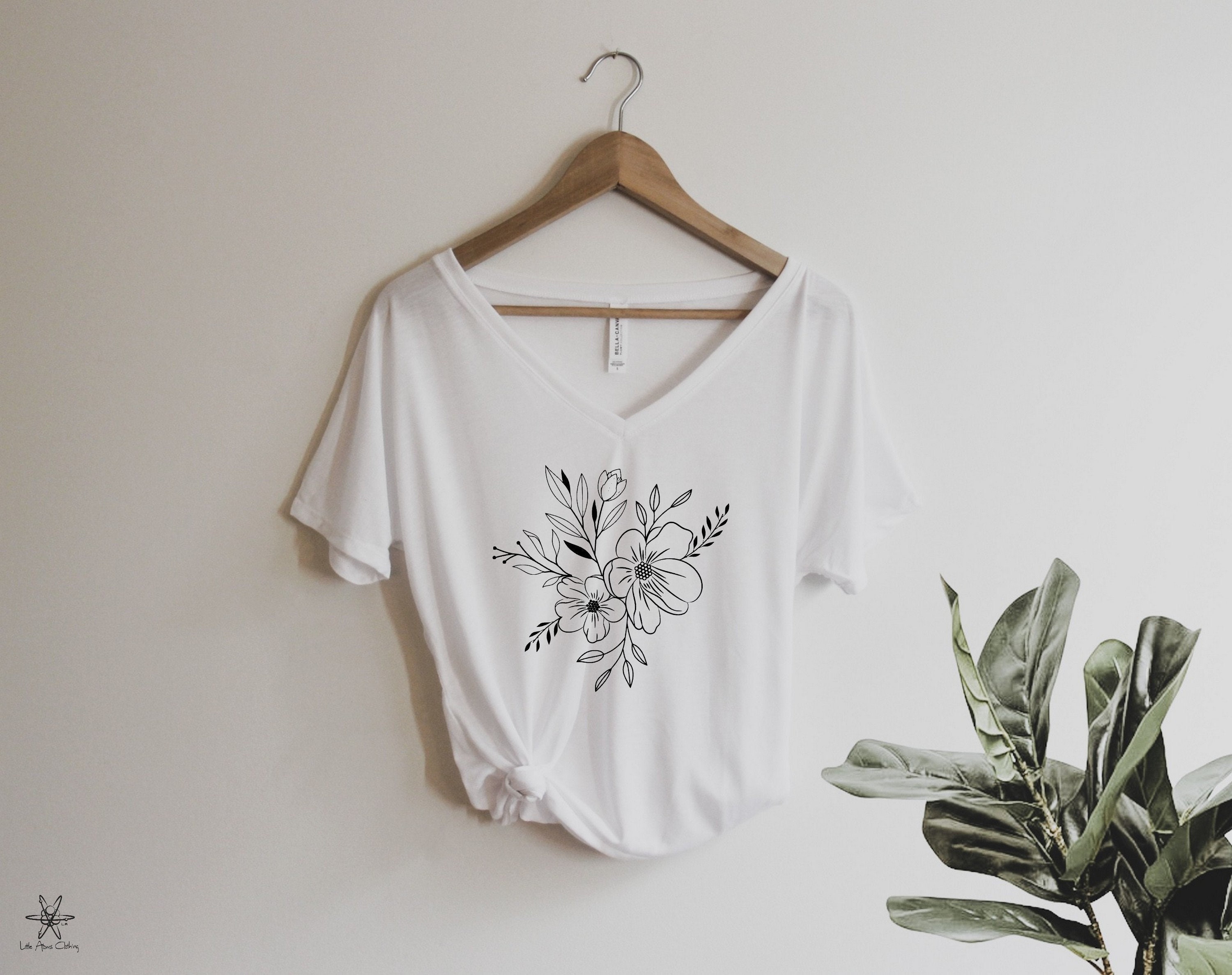 【COLOR iN ID】Big Corsage Short Sleeve Tee Plus Size Soft Cotton T Shirts for Women Loose Summer Top