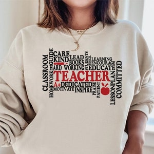 Niedliches Lehren Sweatshirt, Lehrer Wertschätzung Geschenke, Gruppe Lehrer Sweatshirt, neuer Lehrer Shirt, Lehrer Shirt, süßes Lehrer Sweatshirt,