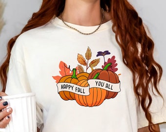 Camiseta de calabaza de otoño, sudadera de calabaza, camiseta de regalo de Acción de Gracias, camisetas de calabaza, regalo para amantes de las calabazas, camiseta de Halloween, sudadera de otoño