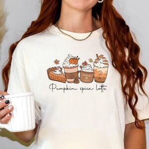 Fall Coffee Pumpkin Shirt, Coffee Latte Shirt, Halloween Shirt, Fall Shirt, Retro Halloween Shirt, Pumpkin Shirt, Fall Sweatshirt