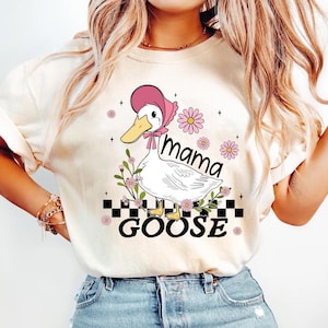 Goose Mama Shirt, Mama Goose Coquette Bow Sweatshirt, Silly Goose Birthday Party Outfit, Family Goose 1st Birthday Gift, Mom Birthday Gift