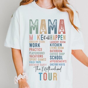 The Motherhood Tour Shirt, Gift For Mama, Motherhood Shirt, Mother&#39;s Day Shirt, Gift For Mama, Mom Life Shirt, Trendy Mothers Day Shirt