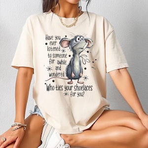 Funny Mouse Quote Shirt, Who Ties Your Shoelaces Tee, Sarcastic Rat Graphic T-Shirt, Silly Animal Humor Shirt, Cute Snarky Sweatshirt Gift