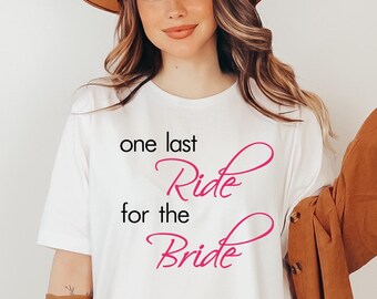 T-shirt voor het vrijgezellenfeest "Last Ride for the Bride", "Let's Go Girls"-shirt, "Bruidsfeest"-shirt, "Nashville Girls Trip"-shirt, "Retro country bruid"-shirt